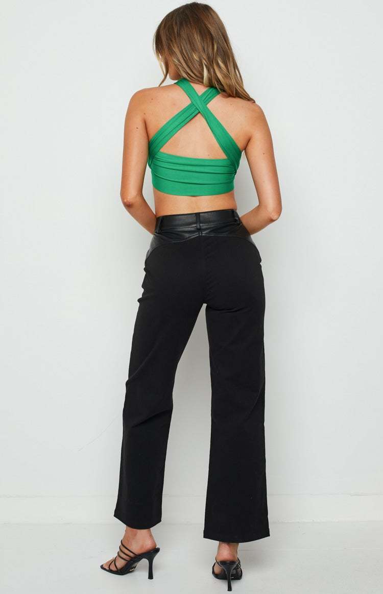 Faith Black Contrast Pants-Vavasi.All Rights Reserved.
