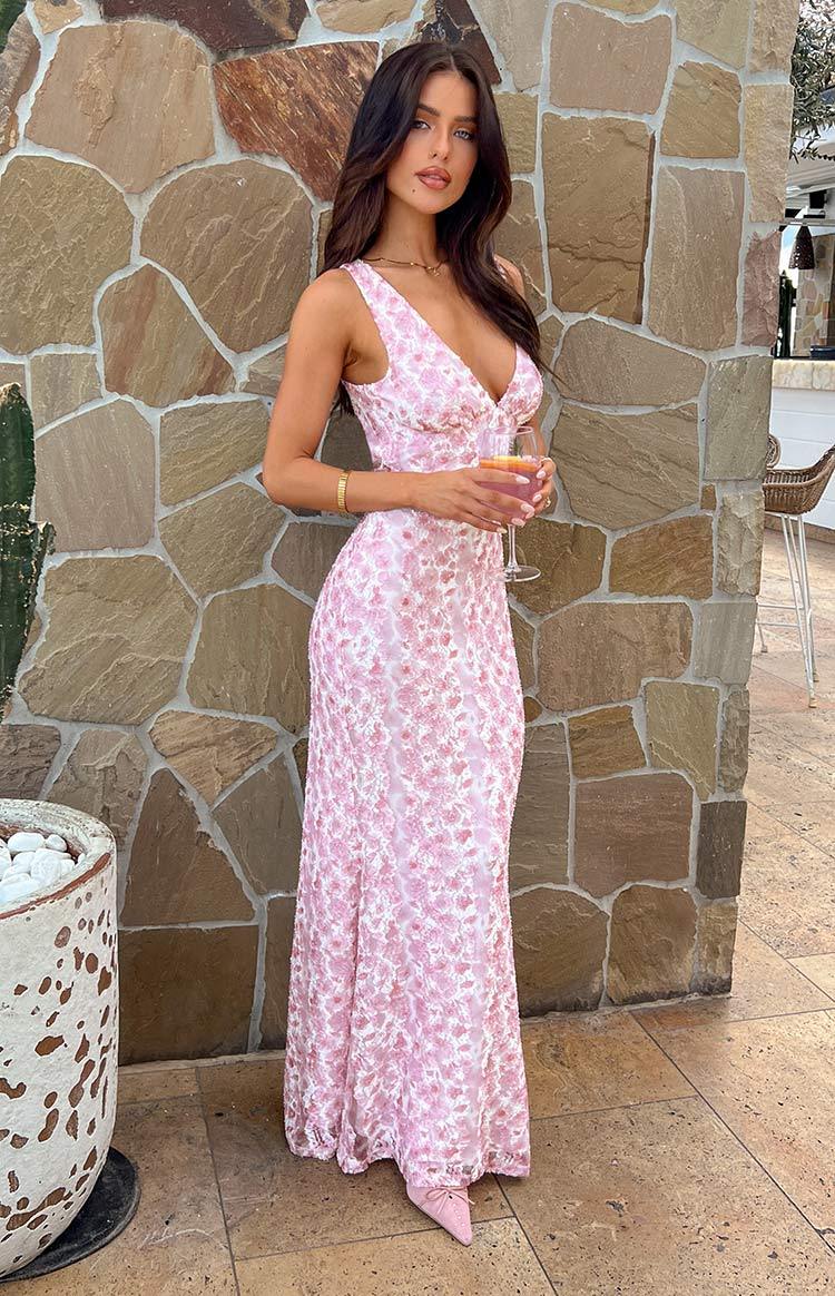 Farida Pink Lace Maxi Dress-Vavasi.All Rights Reserved.