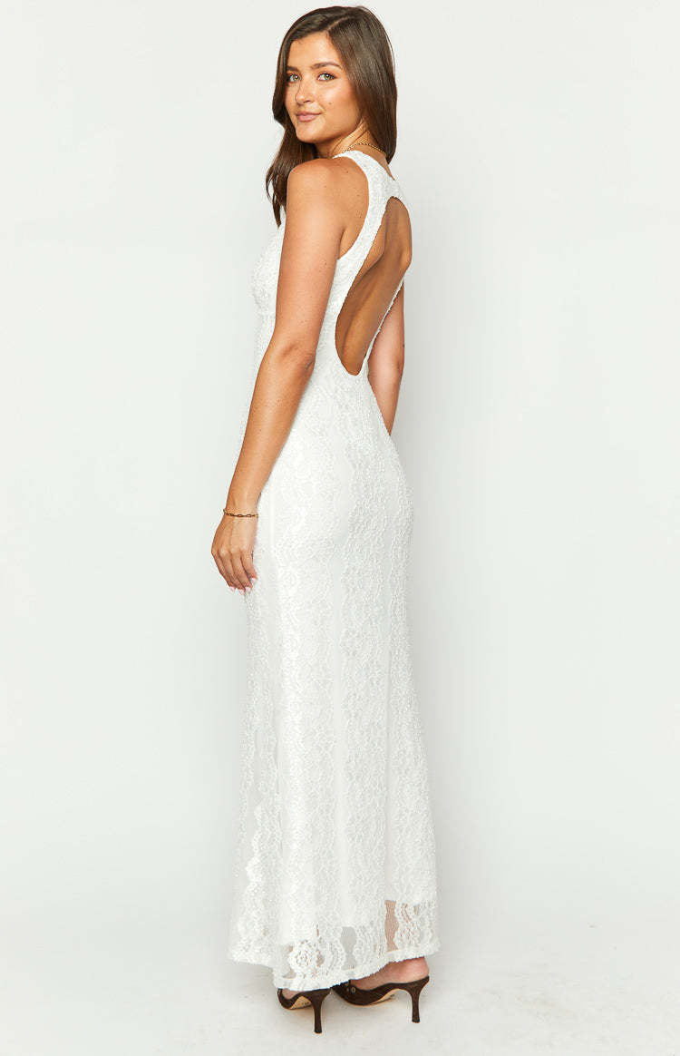 Farida White Lace Maxi Dress-Vavasi.All Rights Reserved.