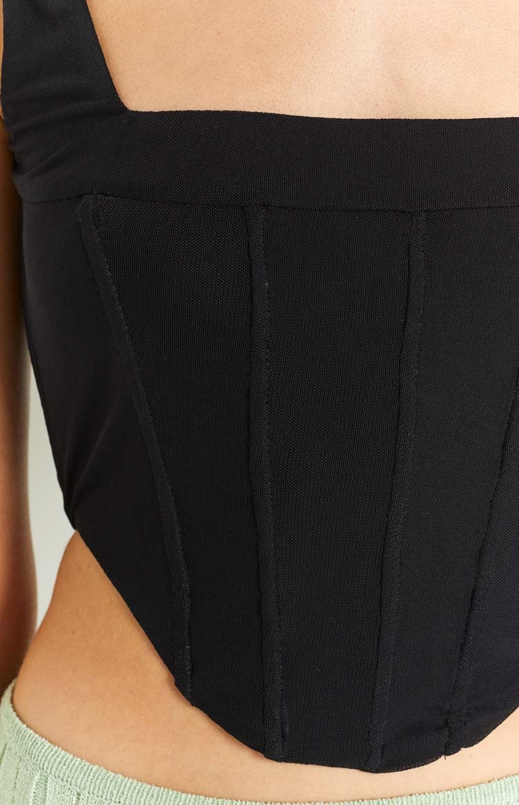 Felicity Black Corset Top-Vavasi.All Rights Reserved.