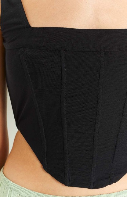 Felicity Black Corset Top-Vavasi.All Rights Reserved.
