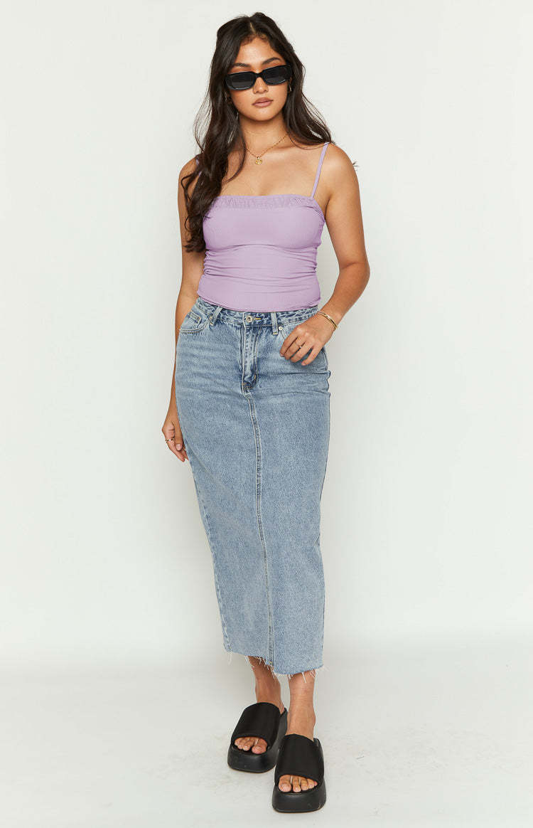 Felix Purple Mesh Cami Top-Vavasi.All Rights Reserved.