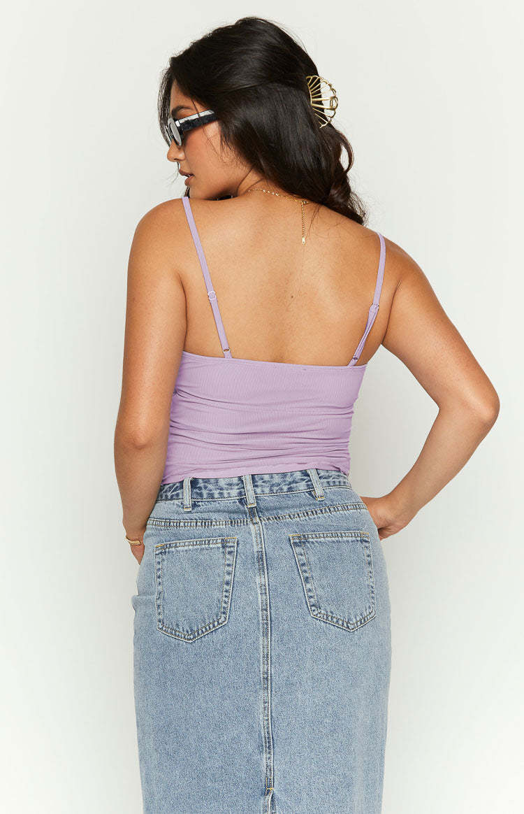 Felix Purple Mesh Cami Top-Vavasi.All Rights Reserved.