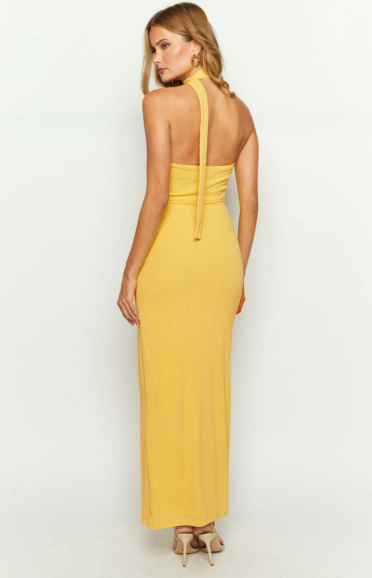 Ferris Yellow Maxi Dress-Vavasi.All Rights Reserved.