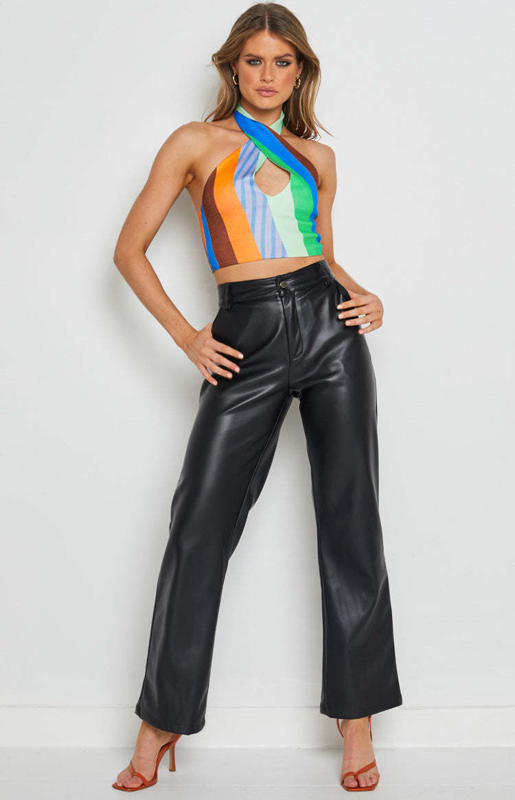 Flirtini Halter Crop Multi-Vavasi.All Rights Reserved.