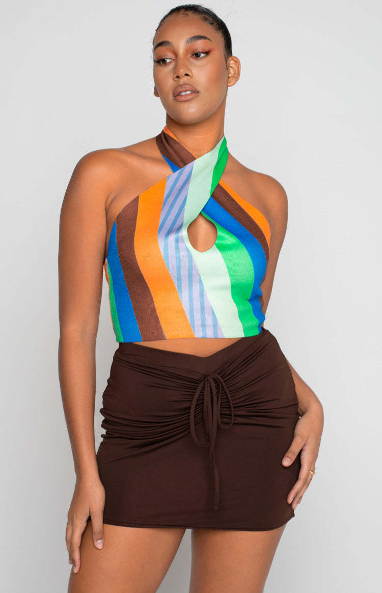 Flirtini Halter Crop Multi-Vavasi.All Rights Reserved.
