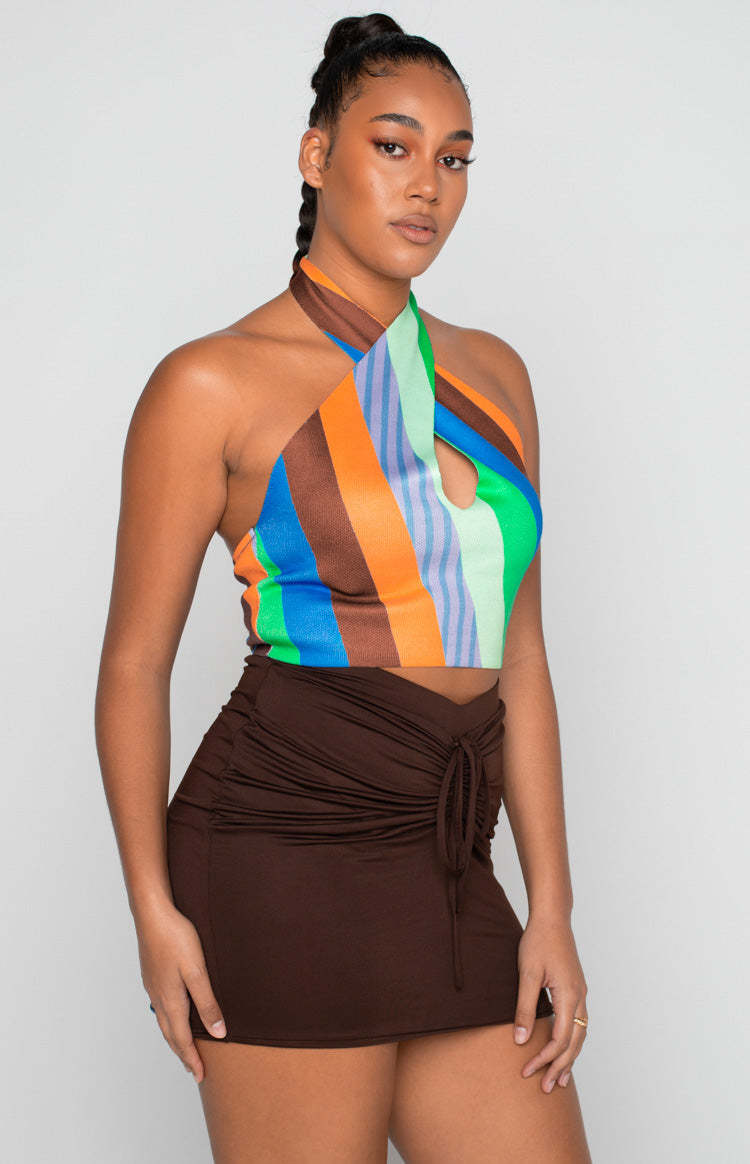 Flirtini Halter Crop Multi-Vavasi.All Rights Reserved.