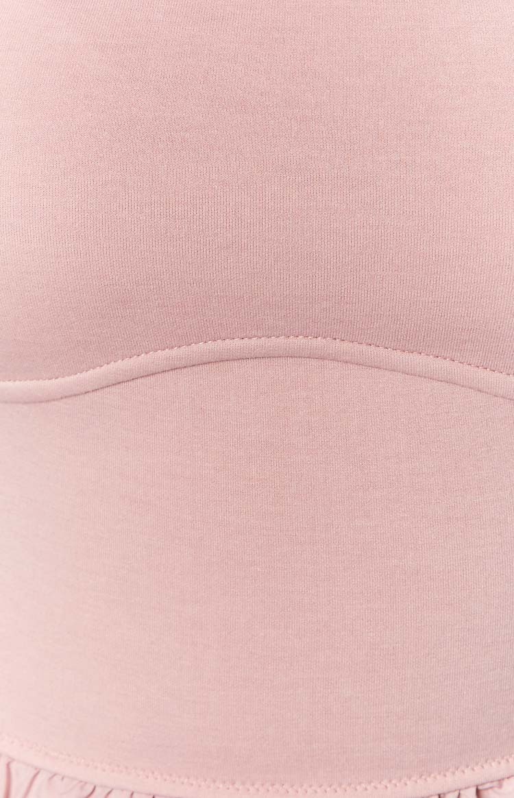 Florah Pink Ruffle Tube Top-Vavasi.All Rights Reserved.