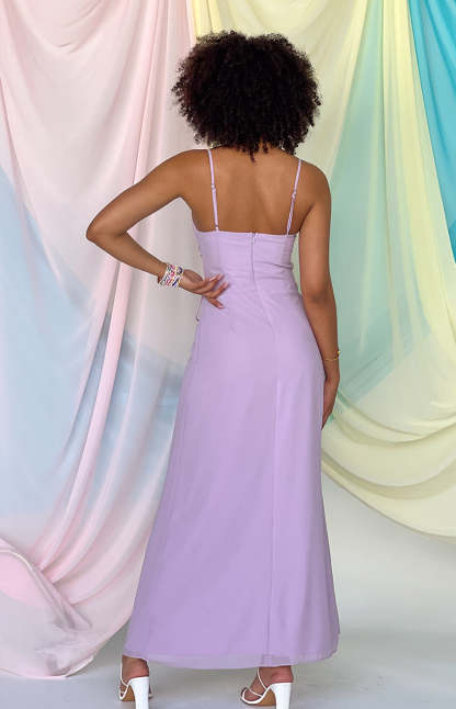 Flossie Lilac Maxi Sleeveless Dress-Vavasi.All Rights Reserved.