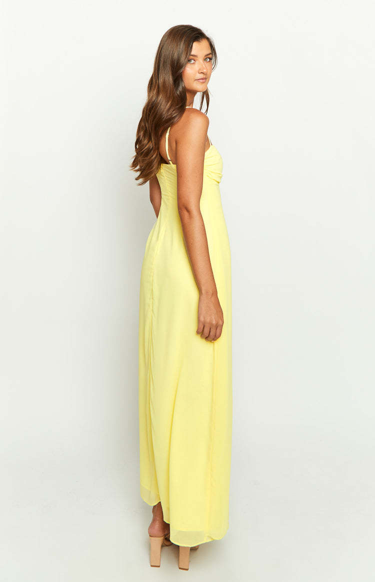 Flossie Yellow Maxi Sleeveless Dress-Vavasi.All Rights Reserved.
