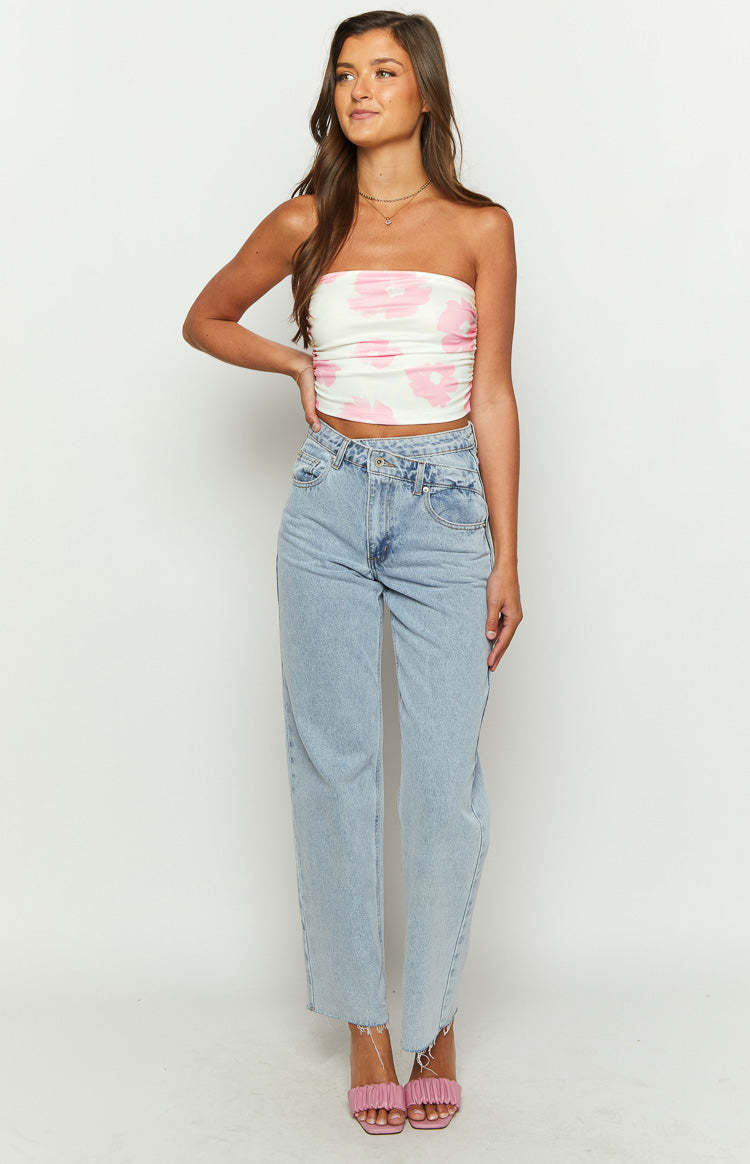Fran Pink Floral Crop Top-Vavasi.All Rights Reserved.