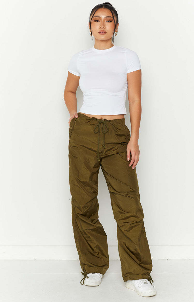 Frankie Khaki Parachute Pants-Vavasi.All Rights Reserved.