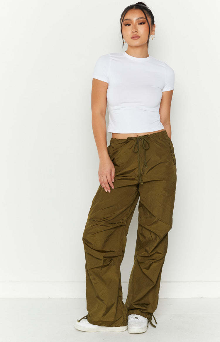 Frankie Khaki Parachute Pants-Vavasi.All Rights Reserved.