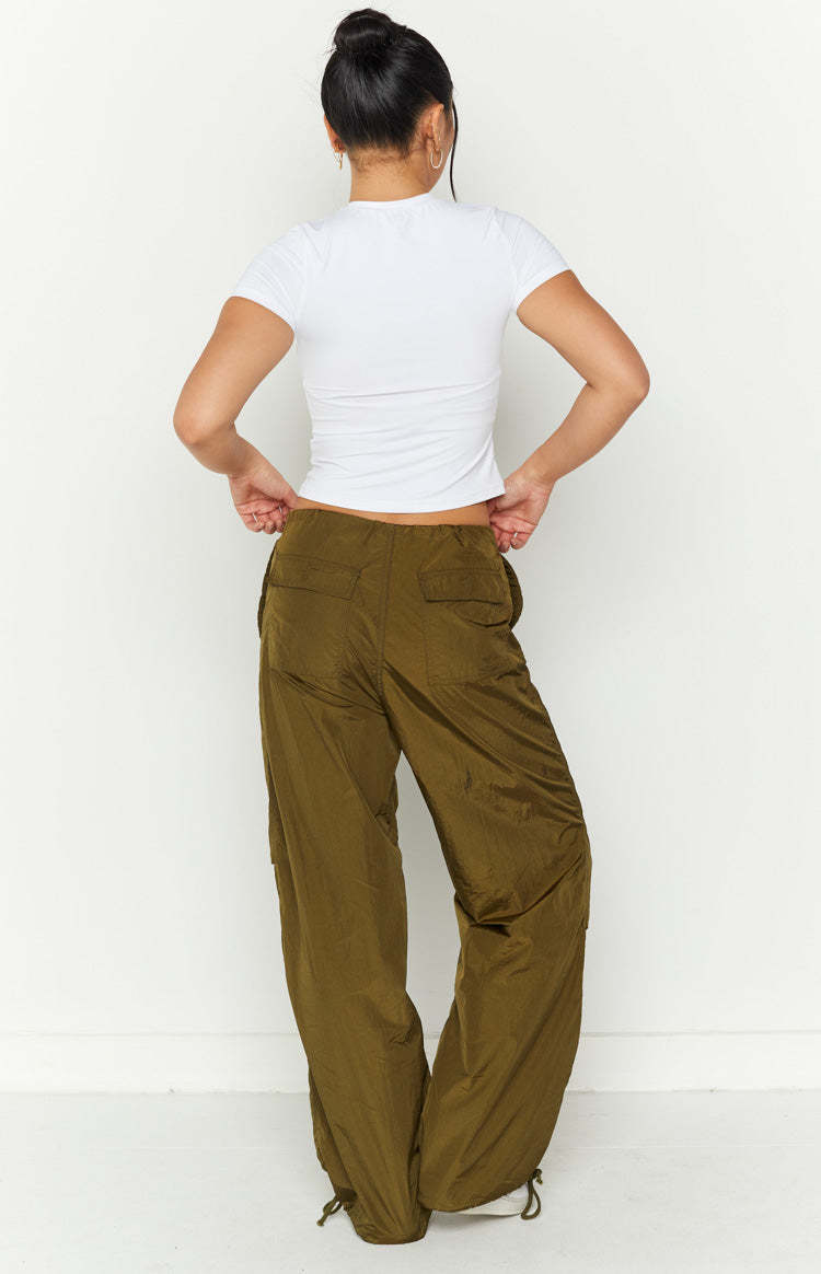 Frankie Khaki Parachute Pants-Vavasi.All Rights Reserved.