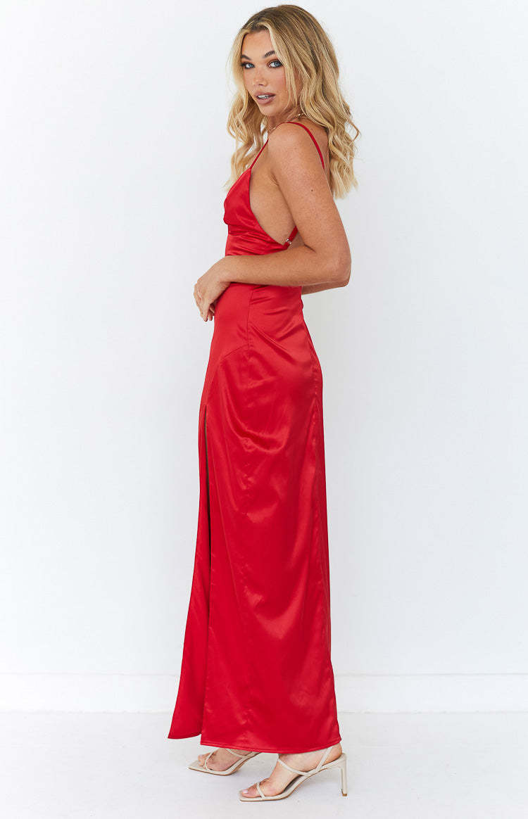 Freesia Red Formal Maxi Dress-Vavasi.All Rights Reserved.