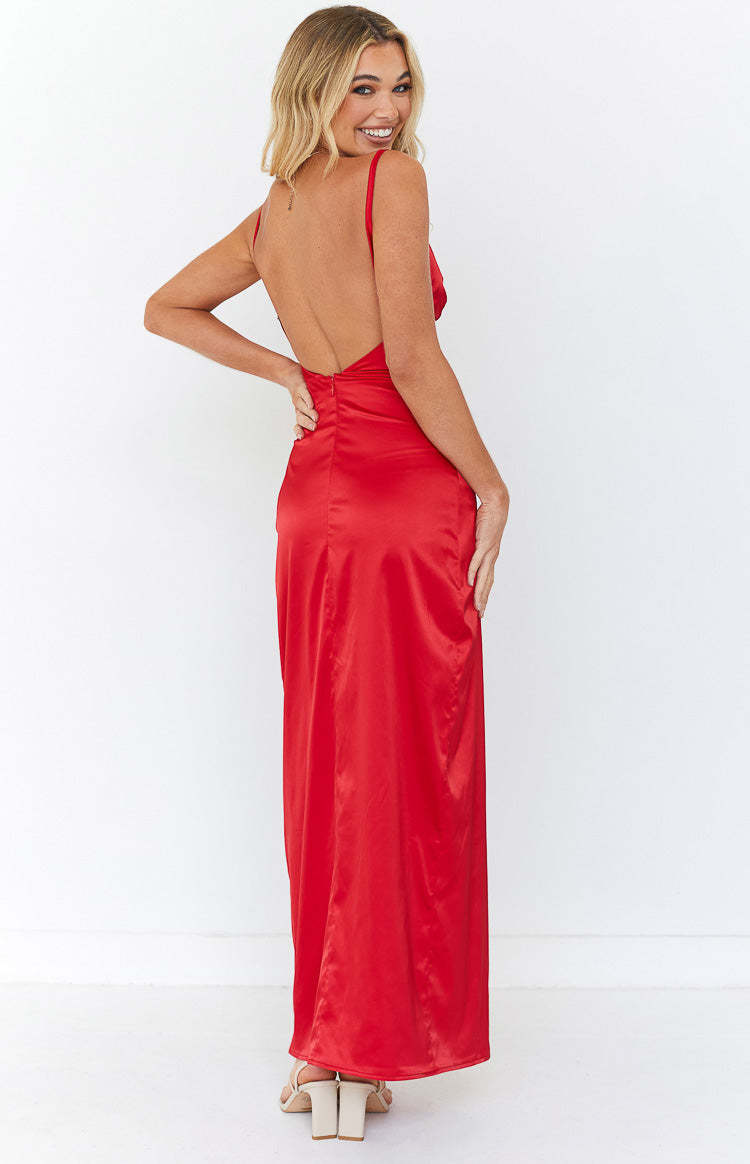Freesia Red Formal Maxi Dress-Vavasi.All Rights Reserved.