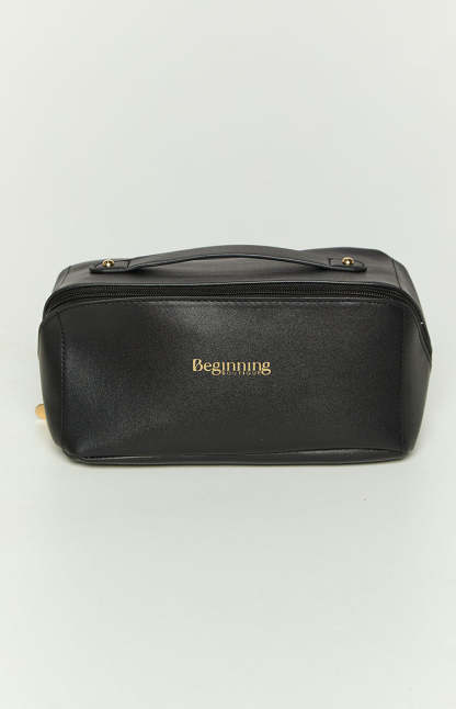 VavasiBlack Zipper Cosmetic Bag-Vavasi.All Rights Reserved.