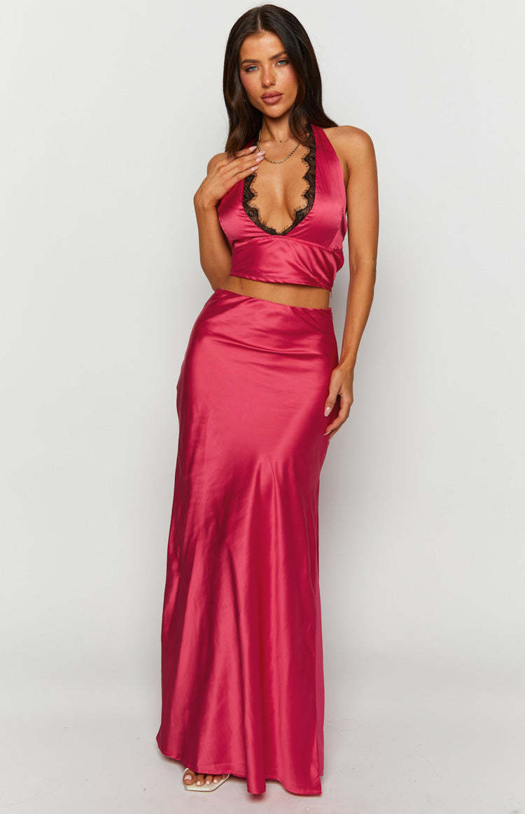 Genevieve Pink Maxi Skirt-Vavasi.All Rights Reserved.