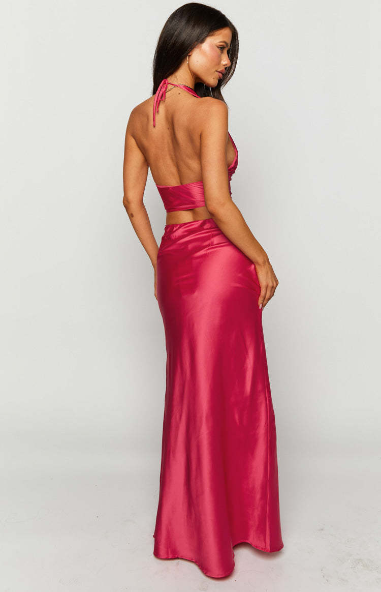 Genevieve Pink Maxi Skirt-Vavasi.All Rights Reserved.