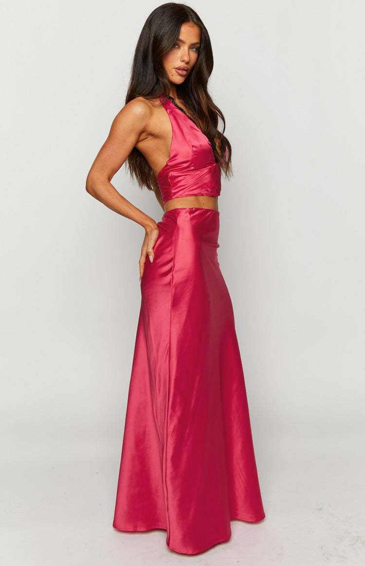 Genevieve Pink Maxi Skirt-Vavasi.All Rights Reserved.
