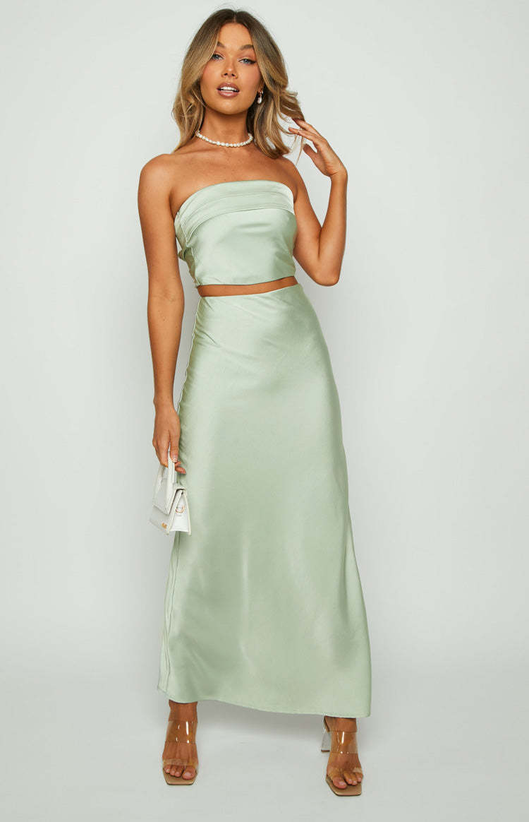 Genevieve Sage Maxi Skirt-Vavasi.All Rights Reserved.