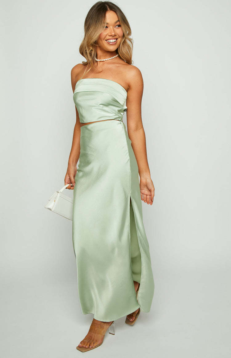 Genevieve Sage Maxi Skirt-Vavasi.All Rights Reserved.