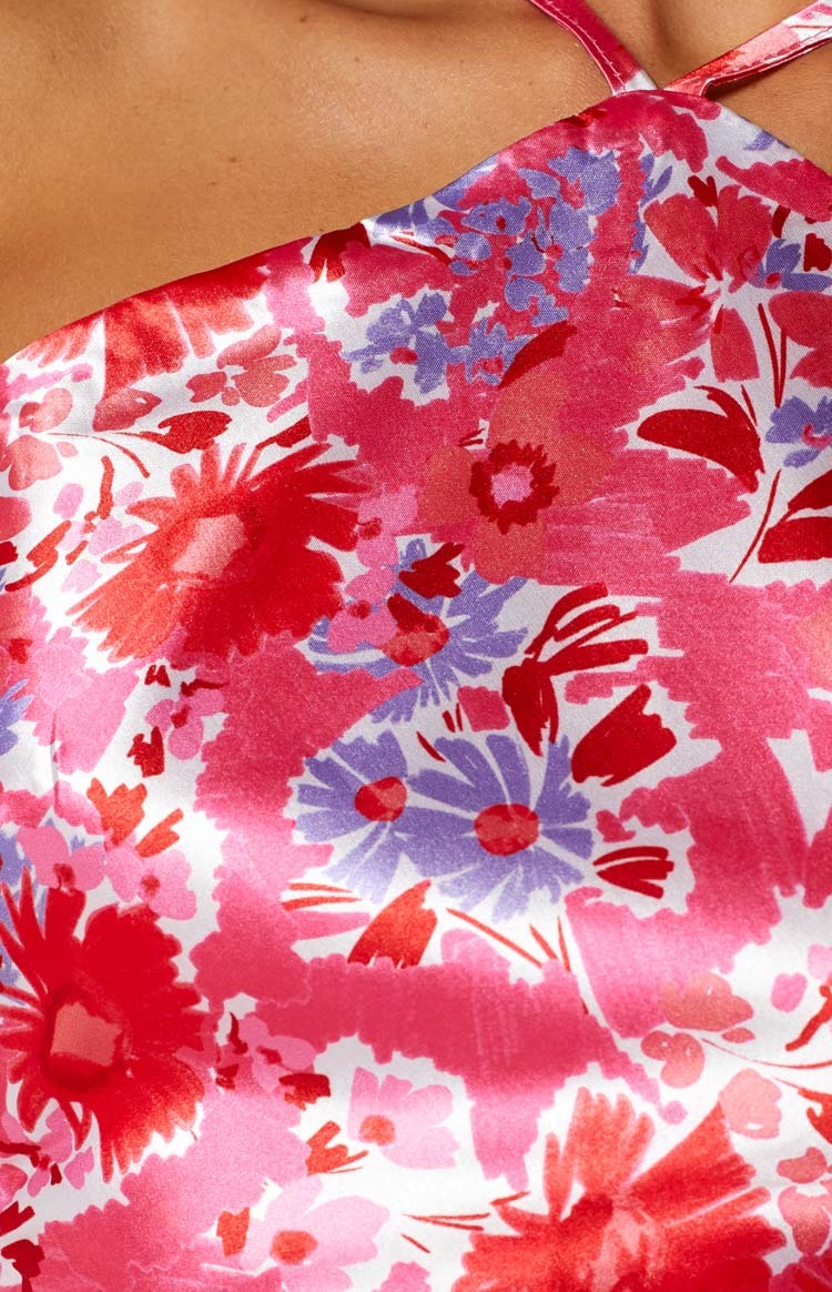 Gina Pink Floral Halter Top-Vavasi.All Rights Reserved.