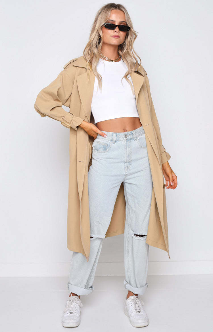 Giselle Beige Trench Coat-Vavasi.All Rights Reserved.