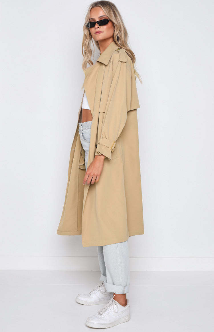 Giselle Beige Trench Coat-Vavasi.All Rights Reserved.
