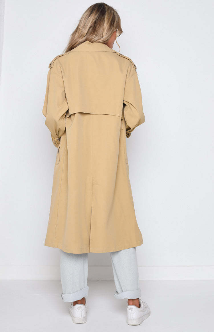 Giselle Beige Trench Coat-Vavasi.All Rights Reserved.