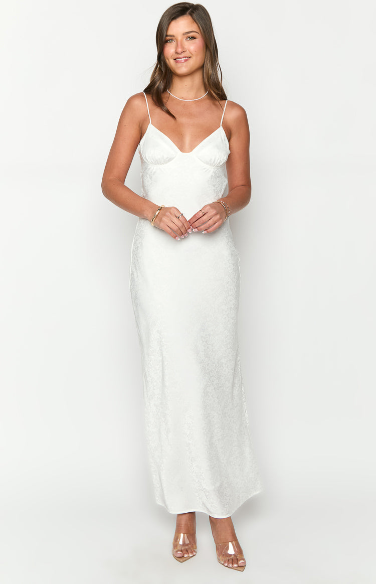Gloria White Maxi Dress-Vavasi.All Rights Reserved.