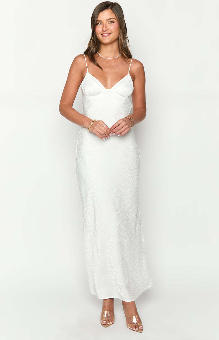 Gloria White Maxi Dress-Vavasi.All Rights Reserved.