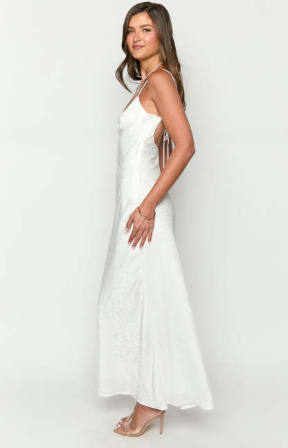 Gloria White Maxi Dress-Vavasi.All Rights Reserved.