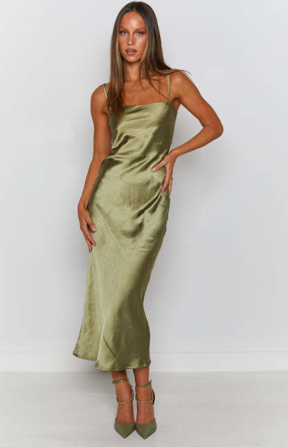 Amaryllis Dress Khaki-Vavasi.All Rights Reserved.
