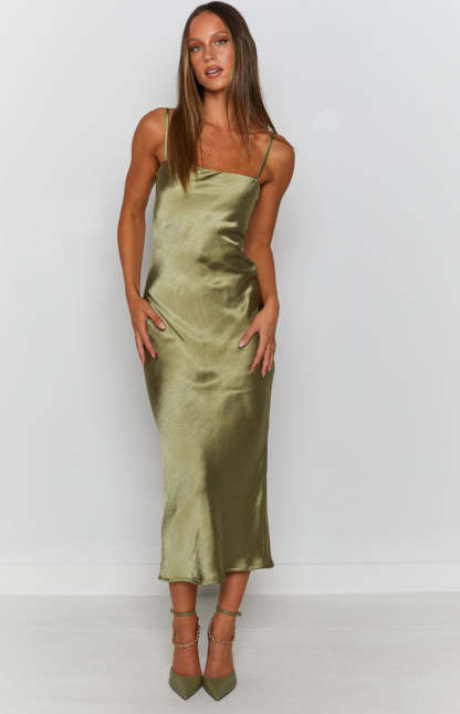 Amaryllis Dress Khaki-Vavasi.All Rights Reserved.