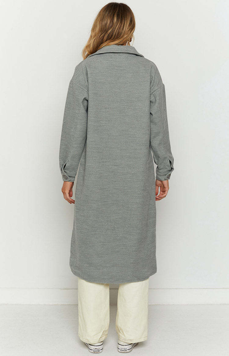 Cullen Grey Longline Shacket-Vavasi.All Rights Reserved.