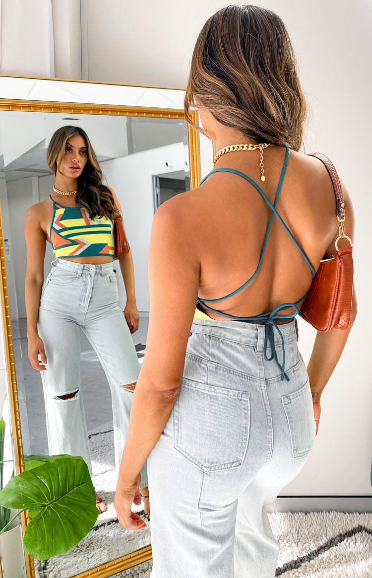 Grover Yellow Knit Crop Top-Vavasi.All Rights Reserved.