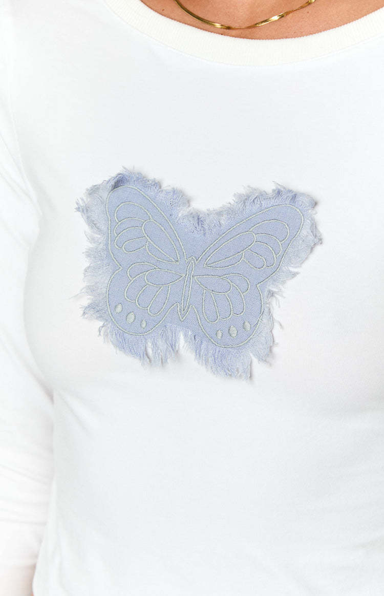 Harmonie White Long Sleeve Top-Vavasi.All Rights Reserved.