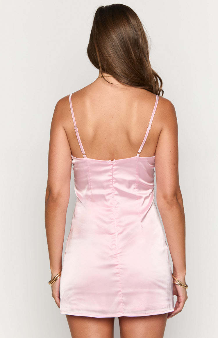 Honey Light Pink Contrast Mini Dress-Vavasi.All Rights Reserved.