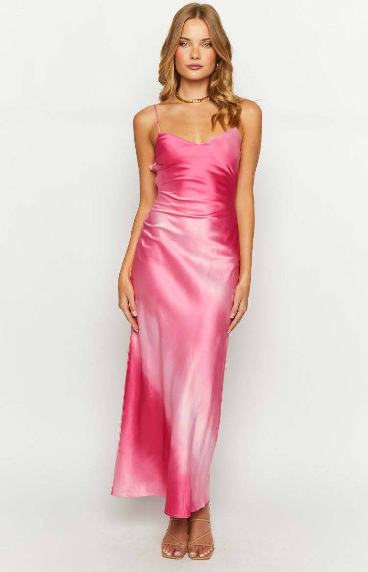 Hanna Pink Ombre Maxi Dress-Vavasi.All Rights Reserved.