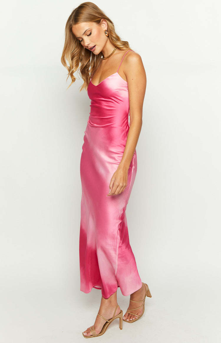 Hanna Pink Ombre Maxi Dress-Vavasi.All Rights Reserved.