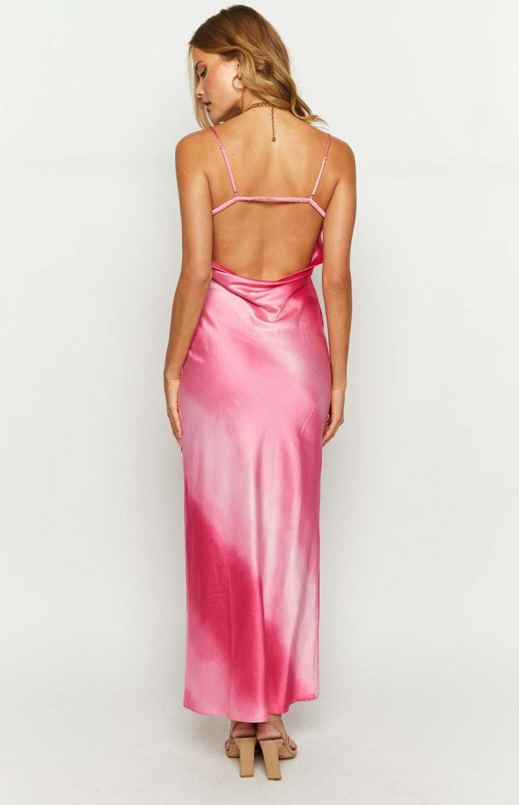 Hanna Pink Ombre Maxi Dress-Vavasi.All Rights Reserved.