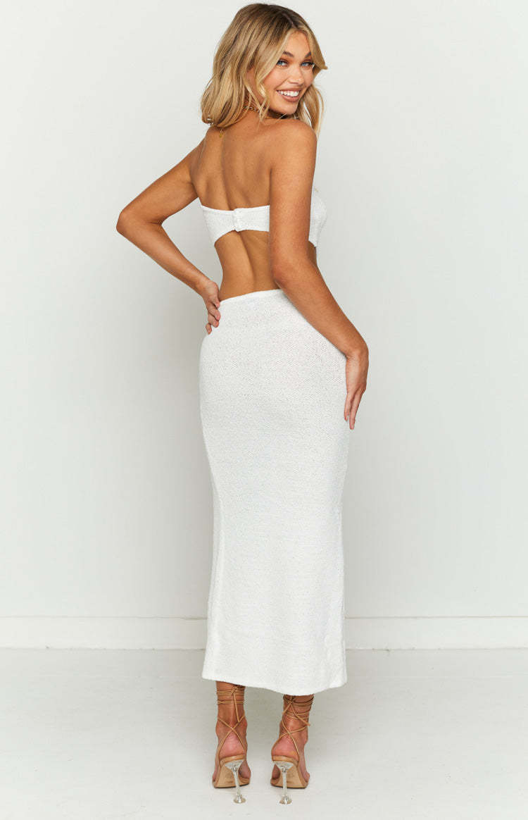 Harbour White Midi Dress-Vavasi.All Rights Reserved.