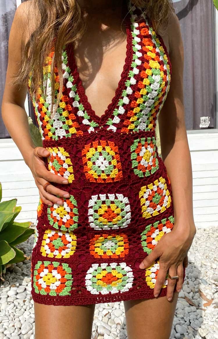 Harmon Crochet Dress Multi-Vavasi.All Rights Reserved.