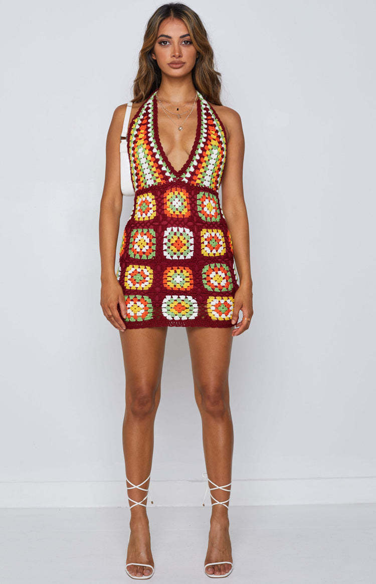 Harmon Crochet Dress Multi-Vavasi.All Rights Reserved.