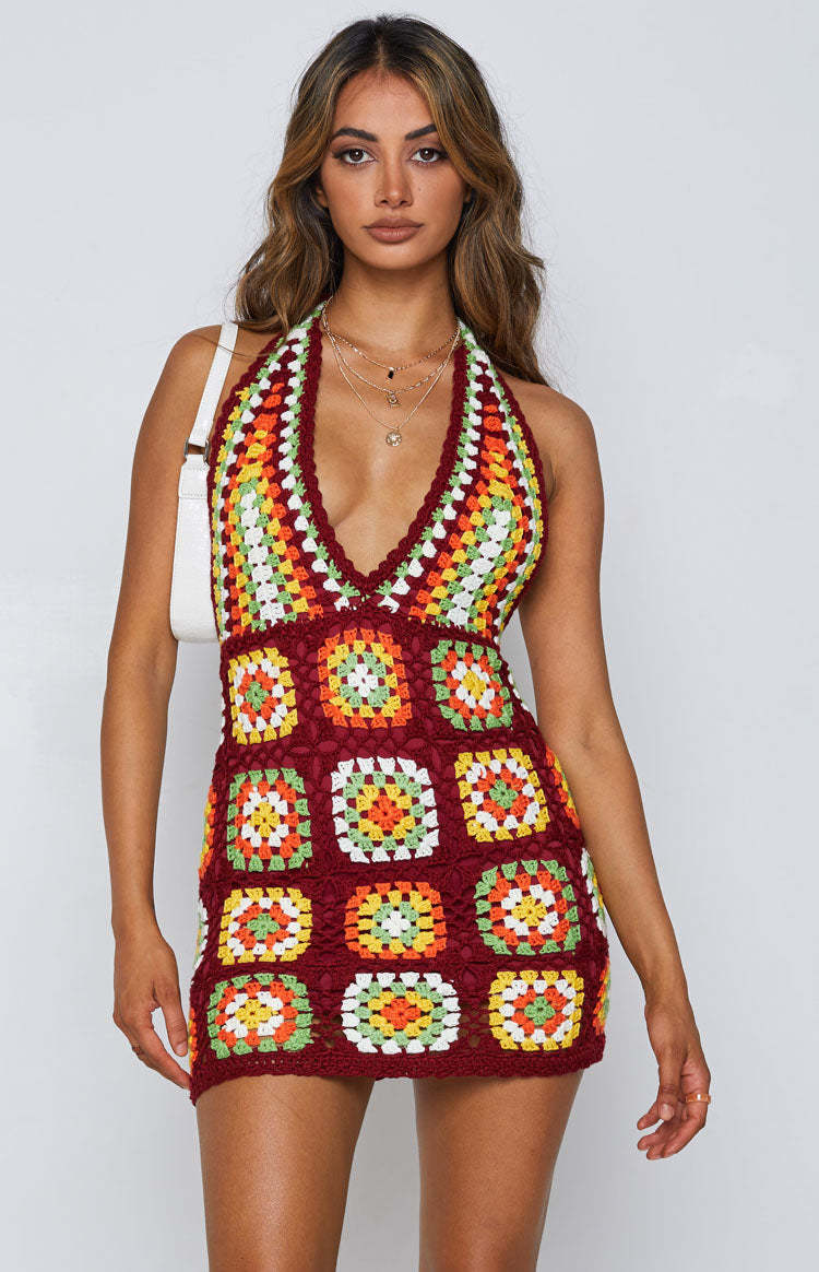 Harmon Crochet Dress Multi-Vavasi.All Rights Reserved.