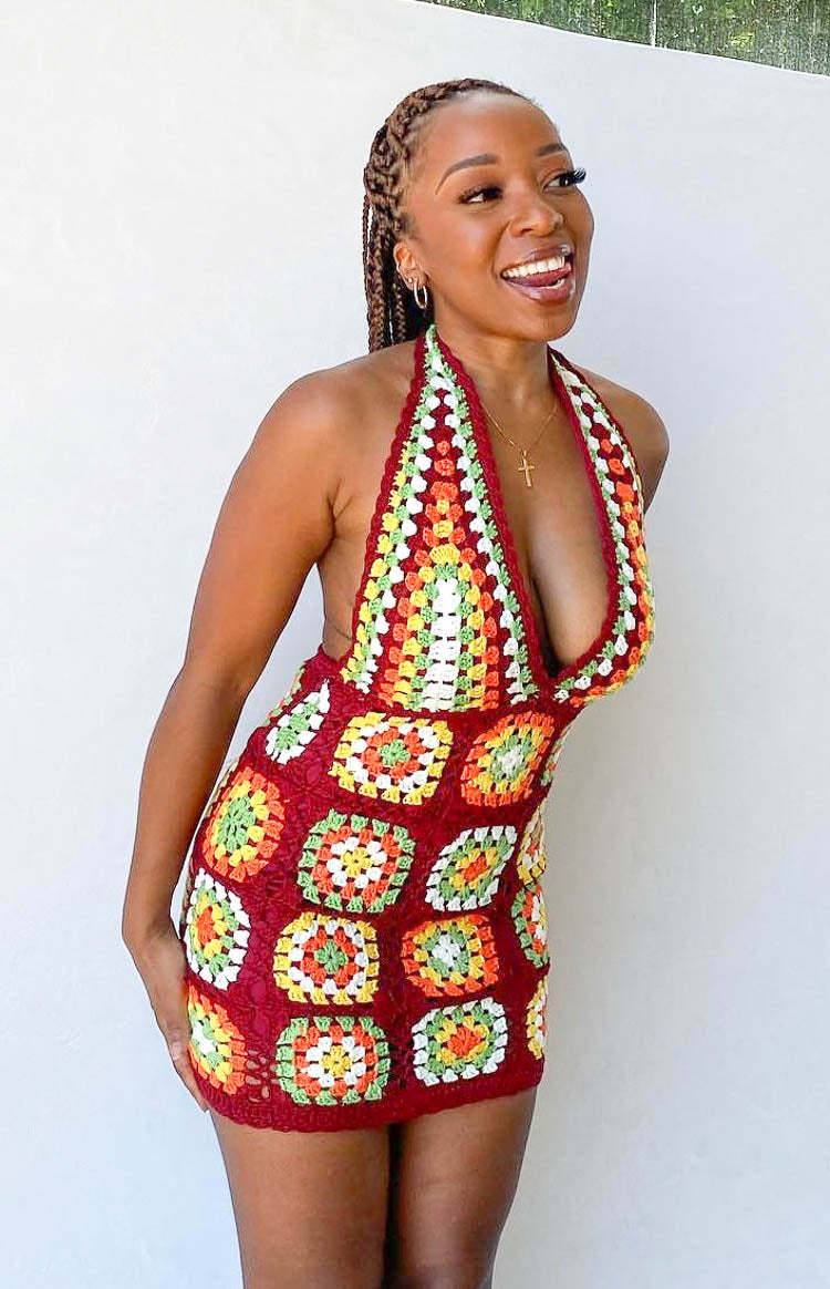 Harmon Crochet Dress Multi-Vavasi.All Rights Reserved.