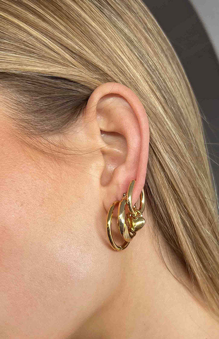 Harpie Gold Hoop Earrings 3 Pack-Vavasi.All Rights Reserved.