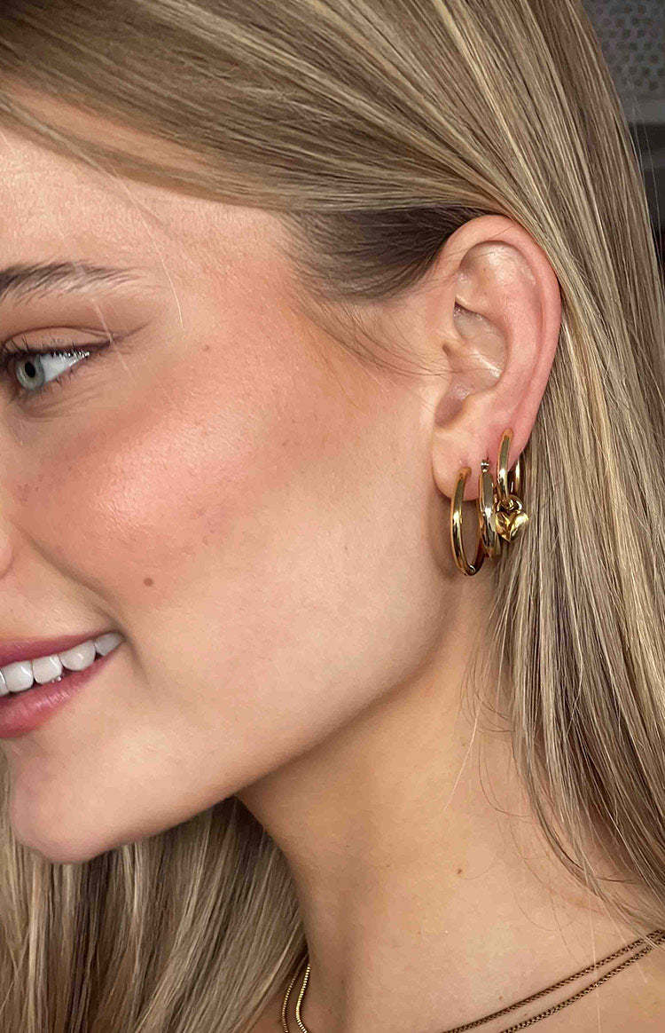 Harpie Gold Hoop Earrings 3 Pack-Vavasi.All Rights Reserved.