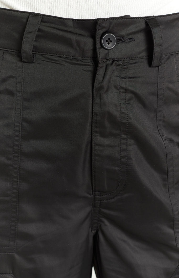 Hartley Black Nylon Pants-Vavasi.All Rights Reserved.